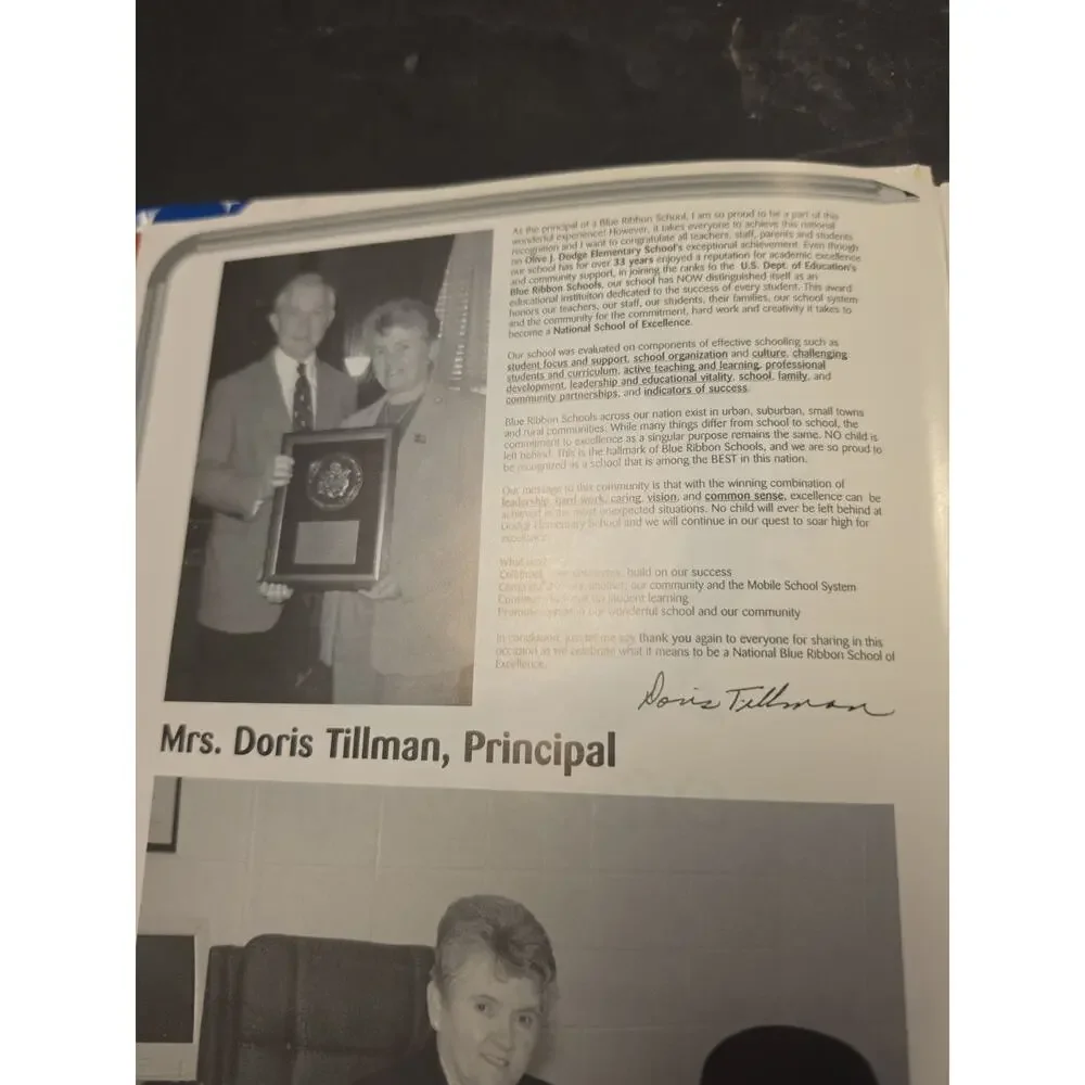 Olive J. Dodge Elementary School 2001–2002 Yearbook Internal Title Page